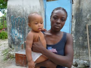 Nerlande Nazaire says she has a child with a U.N. peacekeeper, who sends money regularly. Photo by Ansel Herz/IPS. 