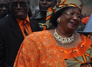 Malawi’s Vice President Joyce Banda recalls how her childhood friend was always top of their class and how she struggled to beat her. / Credit:Katie C. Lin/IPS