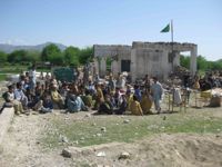 Children come back to a school destroyed in Bajuar Agency in the Federally Administered Tribal Areas (FATA) region in northern Pakistan. - Ashfaq Yusufzai/IPS.