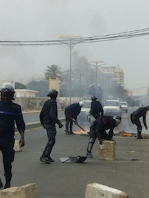 Since the start of the Jan. 27 demonstrations, protesting against President Abdoulaye Wades bid for a third term of office, four people were killed. - Jedi Ramalapa/IPS