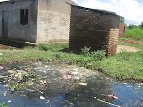 Sewage from the latrines has contaminated water sources in Nsjane, including boreholes and dug-out wells thereby escalating the cholera incidents. - Claire Ngozo/IPS 