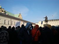 Protests against ACTA outside the presidential palace in Warsaw. / Credit:Claudia Ciobanu/IPS.