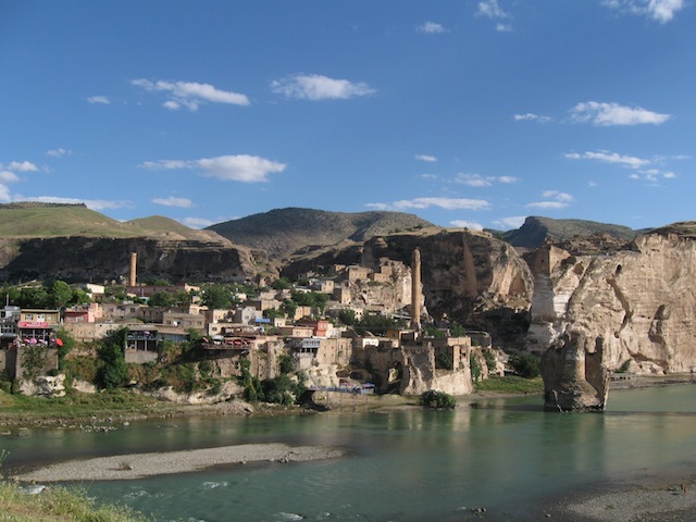 The village of Hasankeyf lies above the Tigris River, whose flow has carved out rock formations over the course of millenia. -  Jay Cassano/IPS