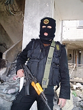 Fighter from the  Brej refugee camp in Gaza.  / Credit:Mel Frykberg/IPS