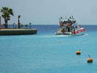 A dive boat  taking tourists to coral reefs near Hurghada. / Credit:Cam McGrath