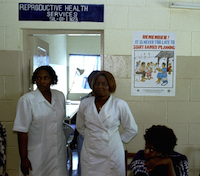 Health workers at govt health clinic in Rokupa, Sierra Leone: free care women and children has initially had some unexpected effecdtts. / Credit: Teun Vouten/UNFPA