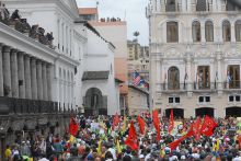 Popular support for President Correa / Credit:Ecuador president's office