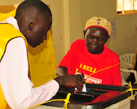 South Sudanese expatriate voting in Kampala, Uganda. / Credit: James Siya/IPS
