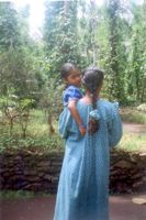 Single mother Leela with her daughter. - K.S.Harikrishnan/IPS.