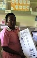 A  nurse shows one of the mostly commonly used contraceptives.  -  Wambi Michael/IPS