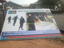 A poster in Juba as South Sudan prepares to become Africa's newest country on Jul. 9. - Protus Onyango