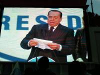 Berlusconi a Roma per la chiusura della campagna elettorale Sabina Zaccaro/IPS