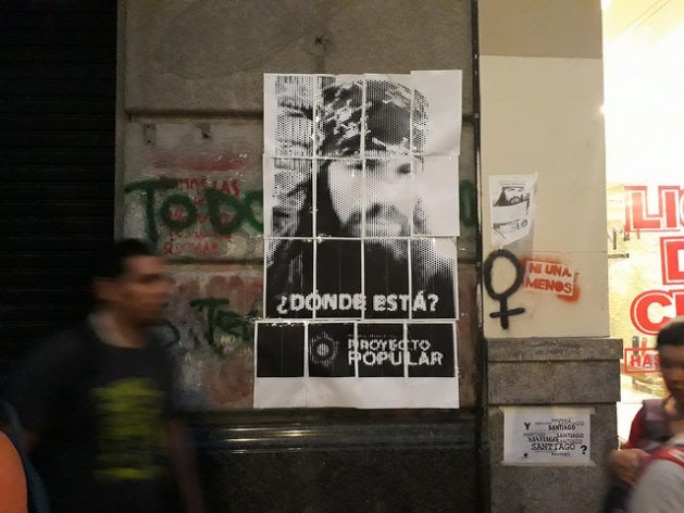 "Where is he?" That is the question repeated on numerous posters on walls in Buenos Aires and other cities in Argentina regarding the Aug. 1 of Santiago Maldonado during a demonstration in the southern region of Patagonia. Credit: Daniel Gutman/IPS