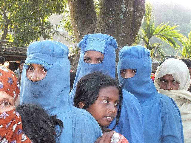 Rohingya women at Kutupalong camp. There are now over a million refugees in Bangladesh. Credit: Naimul Haq/IPS