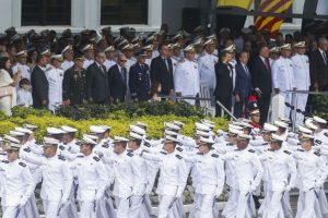 Jair Bolsonaro and his vice president-elect are retired military officers, and the president-elect will appoint seven other officers to the ministerial cabinet. Since he was elected president of Brazil, the far-right politician has shown his predilection for participating in military ceremonies, such as the graduation of Navy officers in Rio de Janeiro seen in this photo. Credit: Tânia Rêgo/Agência Brasil-Fotos Públicas