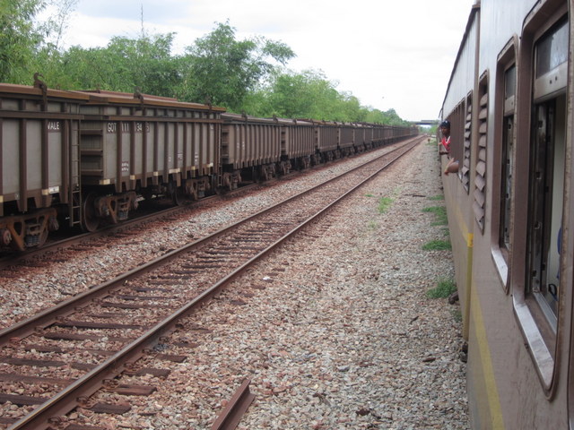 A passenger train meets a freight train on the Carajás Railway, built for the export of iron ore in northern Brazil. Railways in Brazil are mainly used to transport grains and minerals, accentuating the weight of commodities in the economy. CREDIT: Mario Osava/IPS