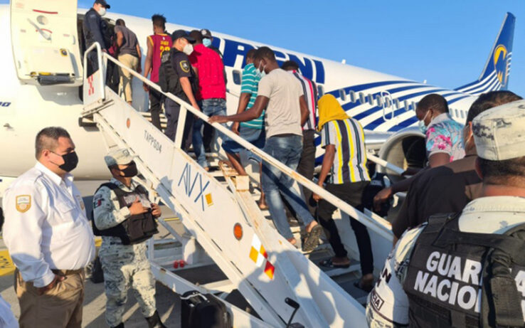 On Oct. 6, the Mexican government deported 129 Haitians to Port-au-Prince on a chartered flight from Tapachula, a city in the southern state of Chiapas. The measure was criticised by social organisations, while the U.N. called for an evaluation of the need for protection of Haitians and the risks of returning them to their country. CREDIT: INM