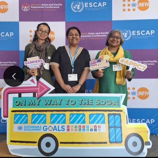 Nawmi Naz Chowdhury, Global Legal Advisor at Equality Now with members of the Asia Network to End FGM C at the 7th Asian and Pacific Population Conference.