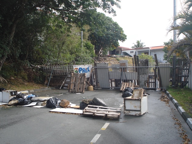 Barricades were erected in the streets of Noumea when confrontations escalated between Pro-Independence activists and French police in May following the French Parliament's adoption of electoral reforms in New Caledonia. Credit: Catherine Wilson/IPS