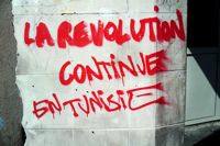 Un manifesto a Tunisi dice che la rivoluzione continua Simba Russeau/IPS.