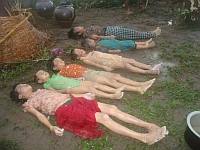 Corpi di bambini uccisi dal ciclone Nargis. MYM/IPS